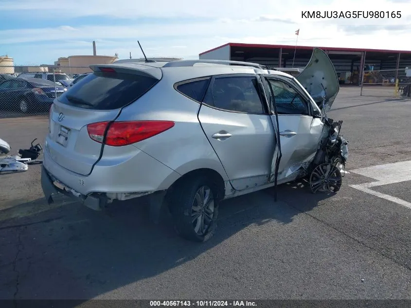 2015 Hyundai Tucson Se VIN: KM8JU3AG5FU980165 Lot: 40567143