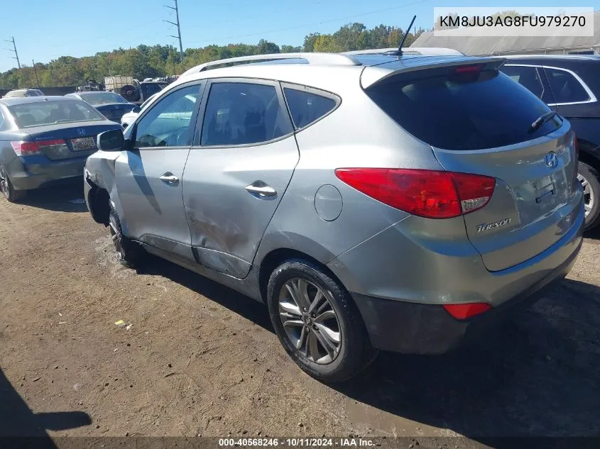 2015 Hyundai Tucson Se VIN: KM8JU3AG8FU979270 Lot: 40568246