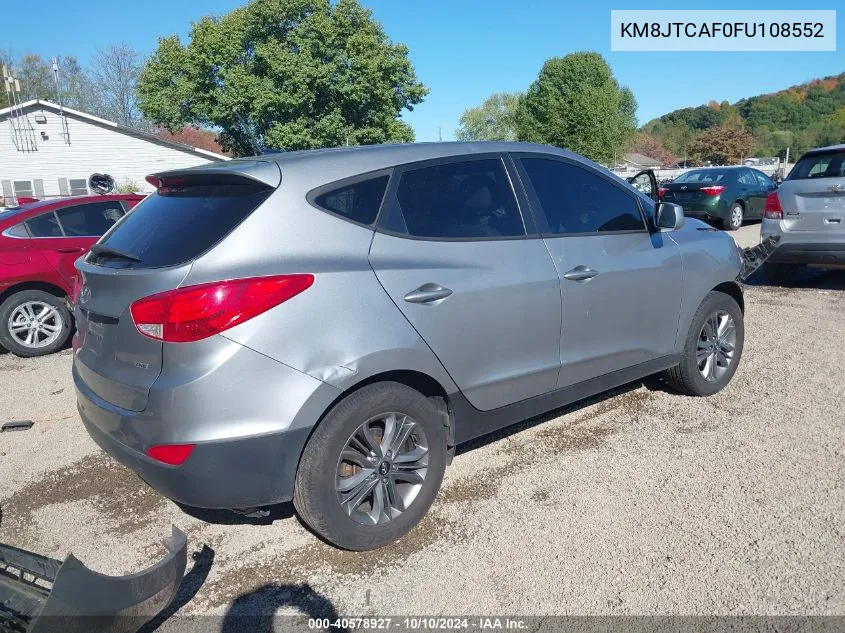 2015 Hyundai Tucson Gls VIN: KM8JTCAF0FU108552 Lot: 40578927