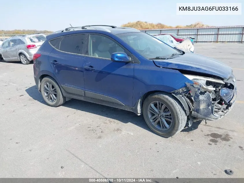 2015 Hyundai Tucson Se VIN: KM8JU3AG6FU033166 Lot: 40586510