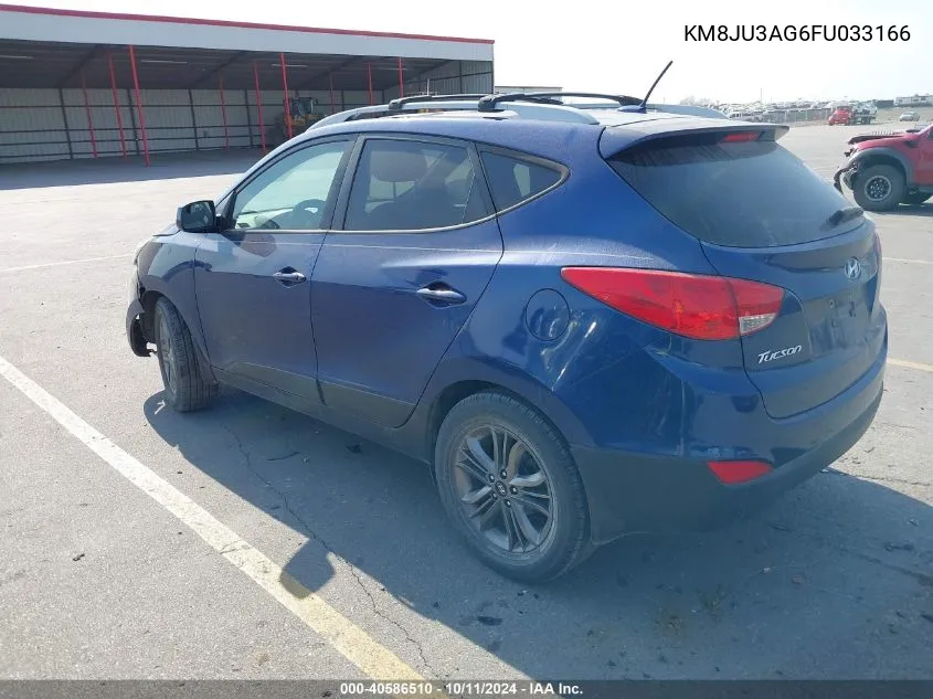 2015 Hyundai Tucson Se VIN: KM8JU3AG6FU033166 Lot: 40586510