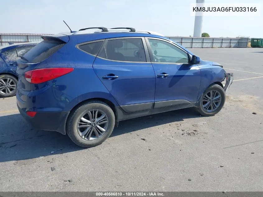 2015 Hyundai Tucson Se VIN: KM8JU3AG6FU033166 Lot: 40586510