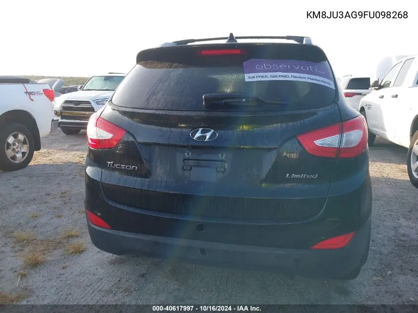 2015 Hyundai Tucson Limited VIN: KM8JU3AG9FU098268 Lot: 40617997