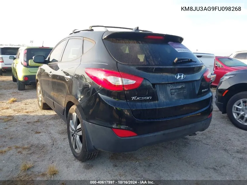 2015 Hyundai Tucson Limited VIN: KM8JU3AG9FU098268 Lot: 40617997