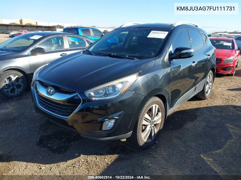 2015 Hyundai Tucson Limited VIN: KM8JU3AG7FU111731 Lot: 40682914