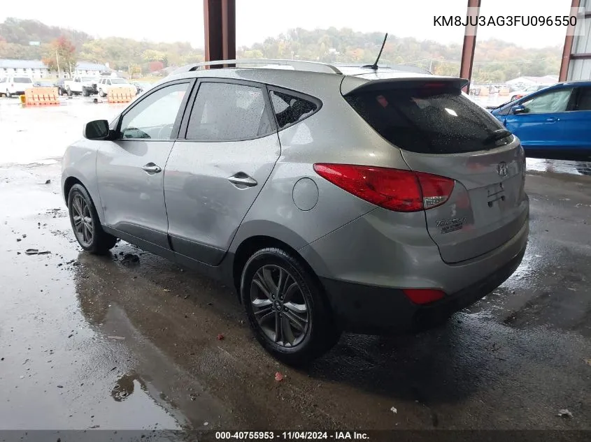 2015 Hyundai Tucson Se VIN: KM8JU3AG3FU096550 Lot: 40755953