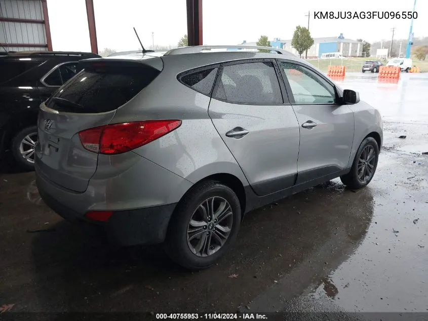 2015 Hyundai Tucson Se VIN: KM8JU3AG3FU096550 Lot: 40755953