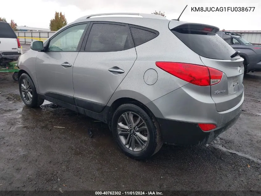 2015 Hyundai Tucson Se VIN: KM8JUCAG1FU038677 Lot: 40762302