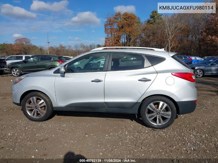 KM8JUCAGXFU980114 2015 Hyundai Tucson Limited