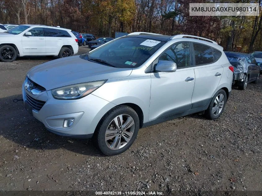 KM8JUCAGXFU980114 2015 Hyundai Tucson Limited