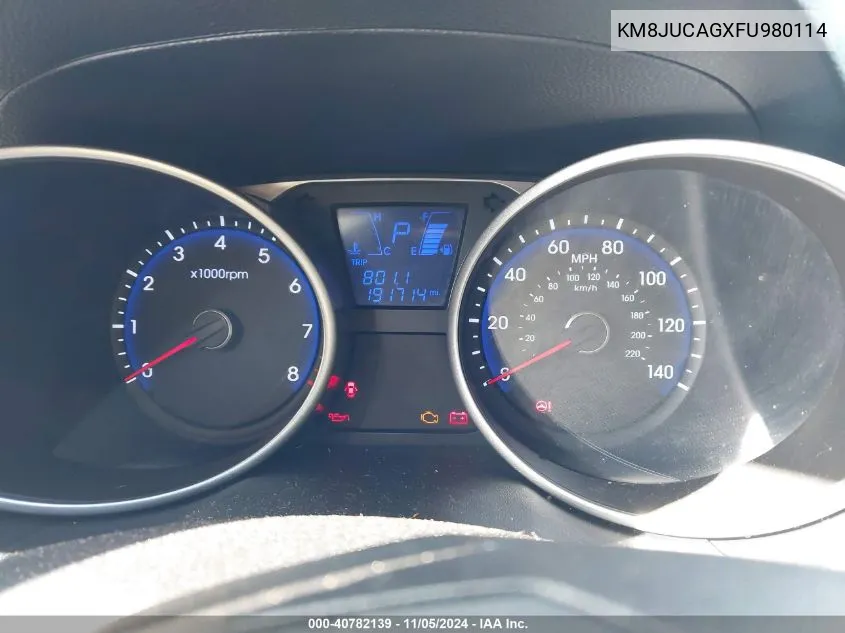 KM8JUCAGXFU980114 2015 Hyundai Tucson Limited