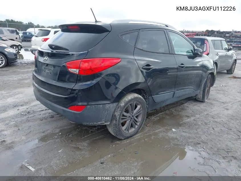 2015 Hyundai Tucson Se VIN: KM8JU3AGXFU112226 Lot: 40810462