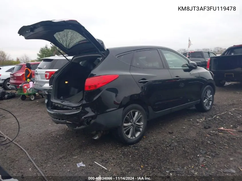 KM8JT3AF3FU119478 2015 Hyundai Tucson Gls