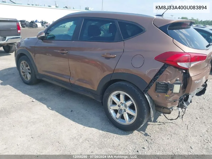 2016 Hyundai Tucson VIN: KM8J33A40GU083894 Lot: 12055280