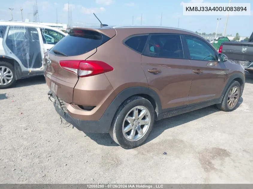 2016 Hyundai Tucson VIN: KM8J33A40GU083894 Lot: 12055280