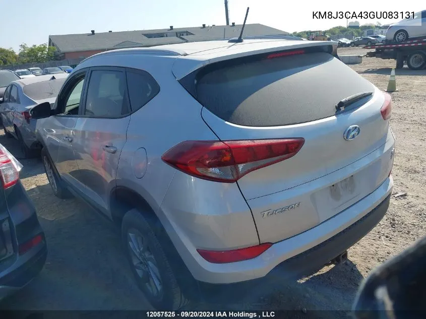 2016 Hyundai Tucson Premium VIN: KM8J3CA43GU083131 Lot: 12057525