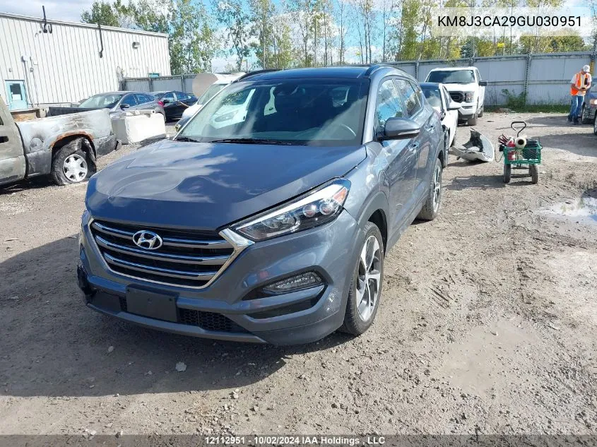 2016 Hyundai Tucson Limited/Sport And Eco/Se VIN: KM8J3CA29GU030951 Lot: 12112951