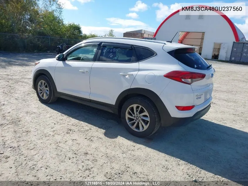 2016 Hyundai Tucson Limited/Sport And Eco/Se VIN: KM8J3CA48GU237560 Lot: 12116915