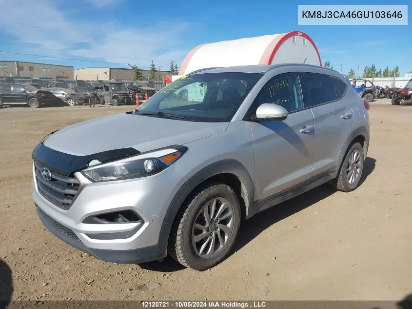 2016 Hyundai Tucson Limited/Sport And Eco/Se VIN: KM8J3CA46GU103646 Lot: 12120721