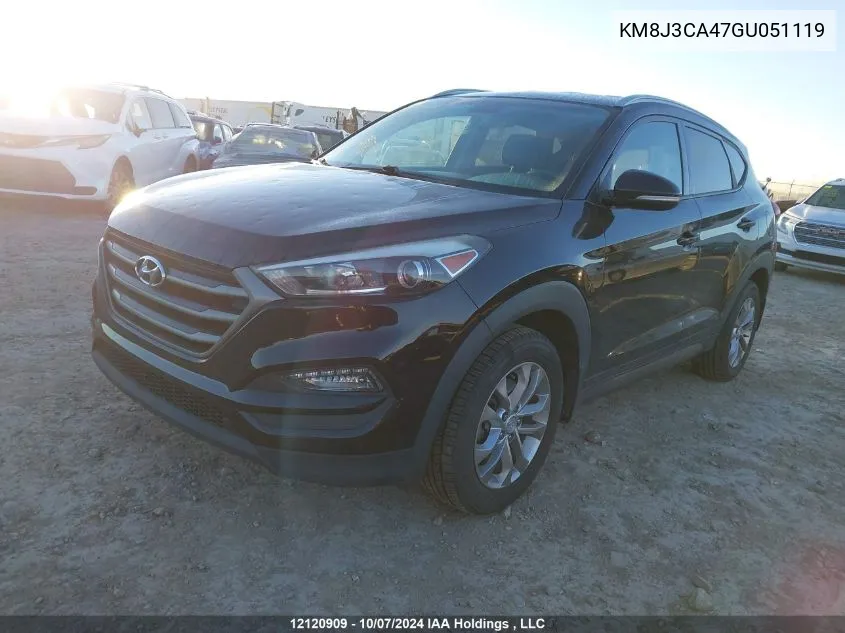 2016 Hyundai Tucson Premium VIN: KM8J3CA47GU051119 Lot: 12120909