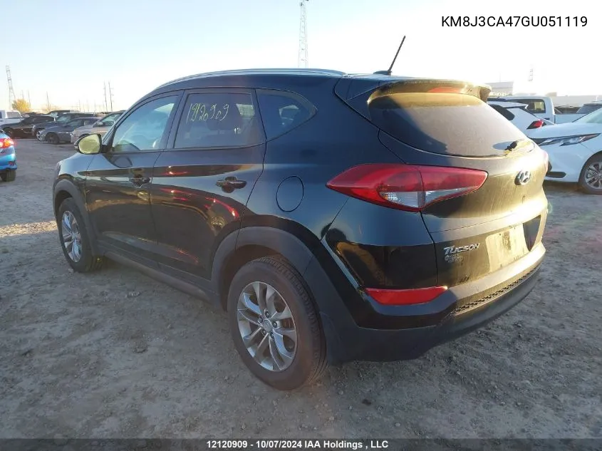 2016 Hyundai Tucson Premium VIN: KM8J3CA47GU051119 Lot: 12120909