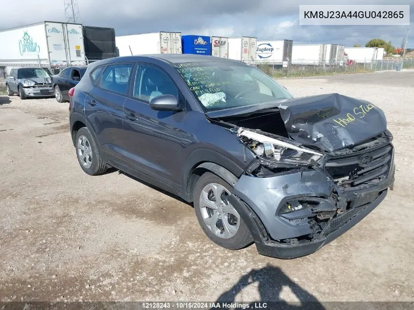 2016 Hyundai Tucson VIN: KM8J23A44GU042865 Lot: 12128243