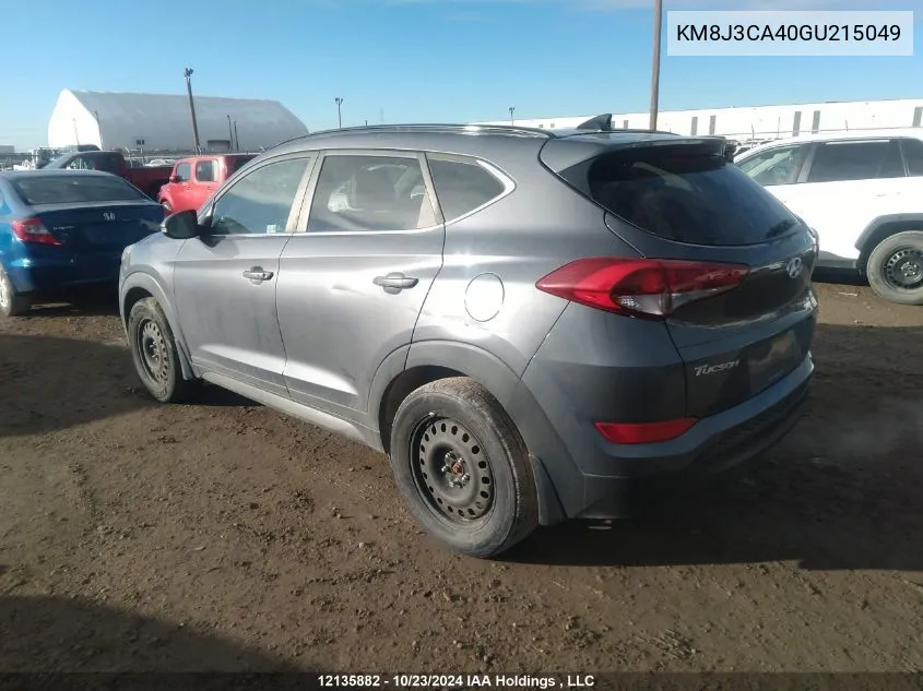 2016 Hyundai Tucson Limited/Sport And Eco/Se VIN: KM8J3CA40GU215049 Lot: 12135882