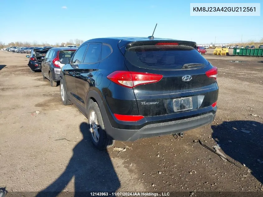 2016 Hyundai Tucson VIN: KM8J23A42GU212561 Lot: 12143963