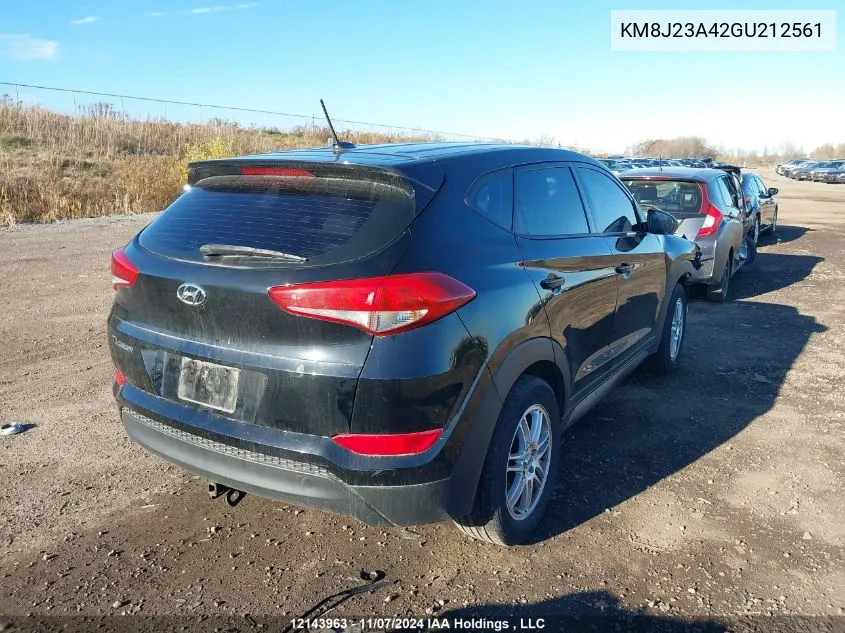 2016 Hyundai Tucson VIN: KM8J23A42GU212561 Lot: 12143963