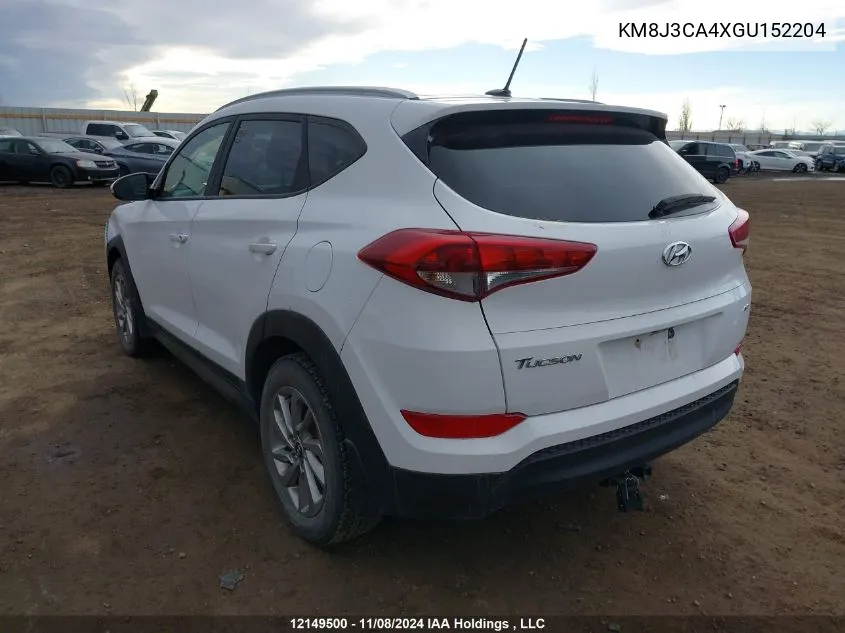 2016 Hyundai Tucson Limited/Sport And Eco/Se VIN: KM8J3CA4XGU152204 Lot: 12149500