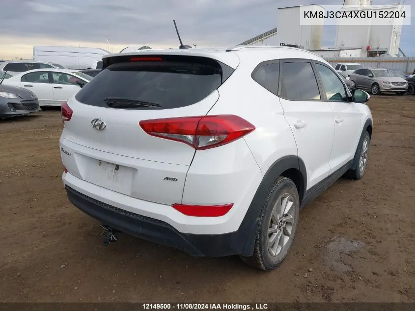 2016 Hyundai Tucson Limited/Sport And Eco/Se VIN: KM8J3CA4XGU152204 Lot: 12149500