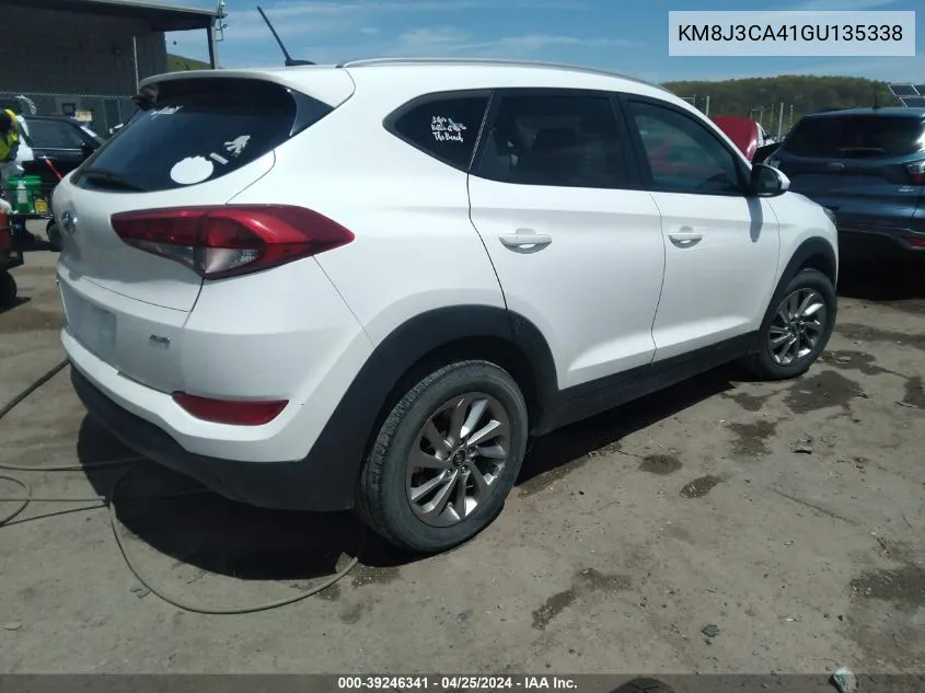 2016 Hyundai Tucson Se VIN: KM8J3CA41GU135338 Lot: 39246341