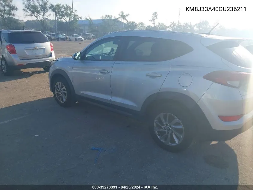 2016 Hyundai Tucson Se VIN: KM8J33A40GU236211 Lot: 39273391