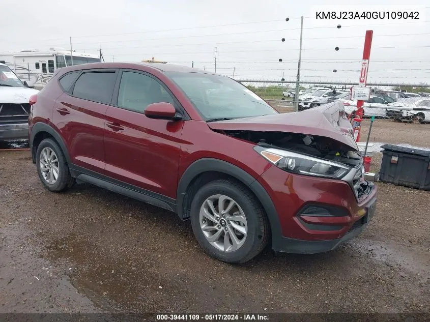 2016 Hyundai Tucson Se VIN: KM8J23A40GU109042 Lot: 39441109