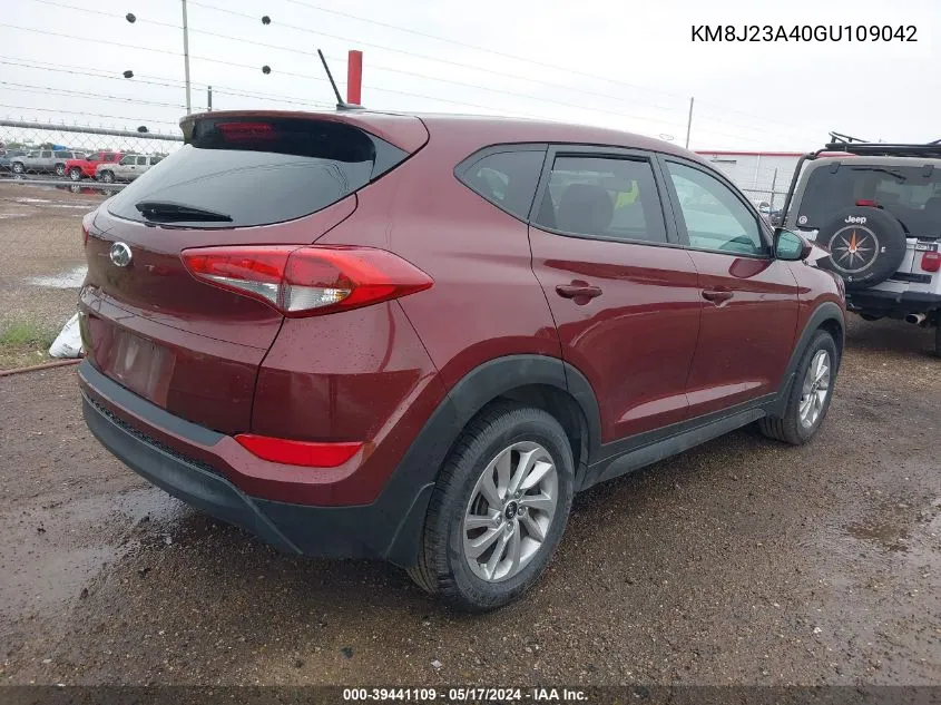 2016 Hyundai Tucson Se VIN: KM8J23A40GU109042 Lot: 39441109