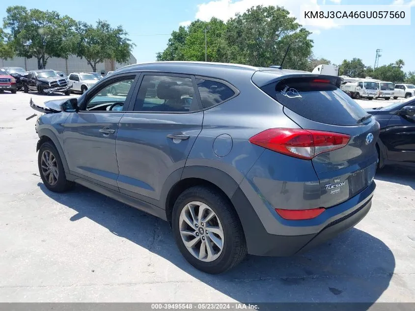 2016 Hyundai Tucson Se VIN: KM8J3CA46GU057560 Lot: 39495548