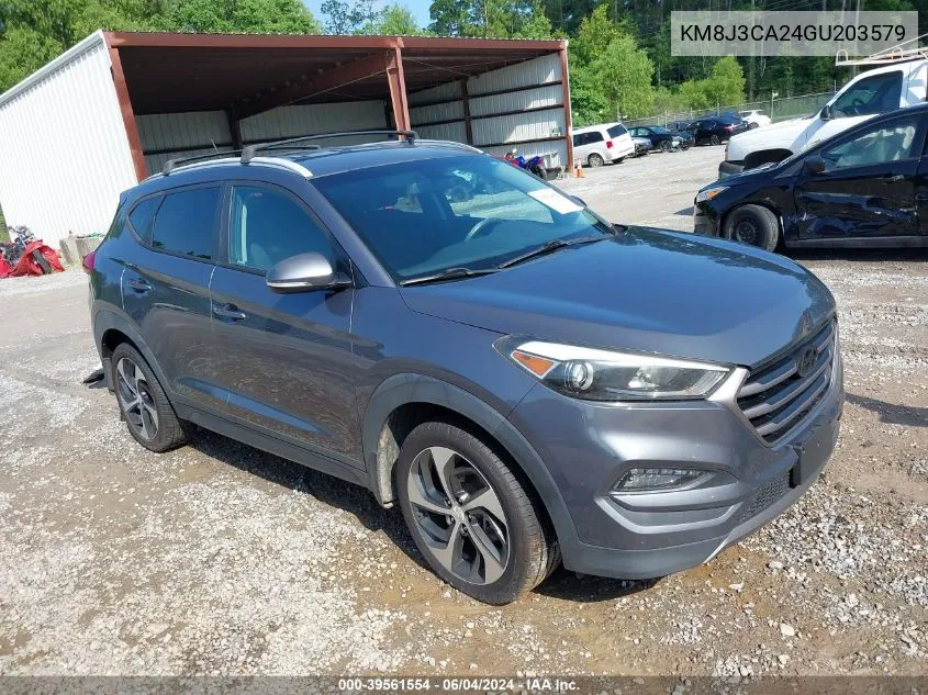 2016 Hyundai Tucson Sport VIN: KM8J3CA24GU203579 Lot: 39561554