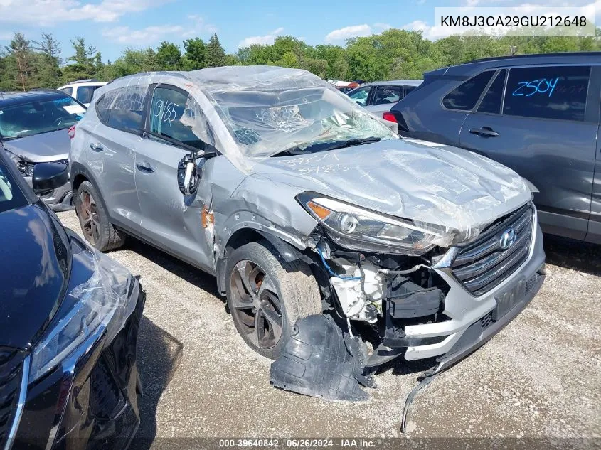 2016 Hyundai Tucson Limited VIN: KM8J3CA29GU212648 Lot: 39640842