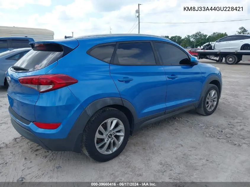 2016 Hyundai Tucson Se VIN: KM8J33A44GU228421 Lot: 39660416