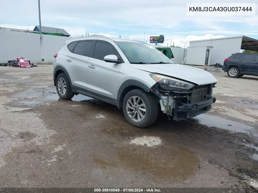 2016 Hyundai Tucson Se VIN: KM8J3CA43GU037444 Lot: 39810049