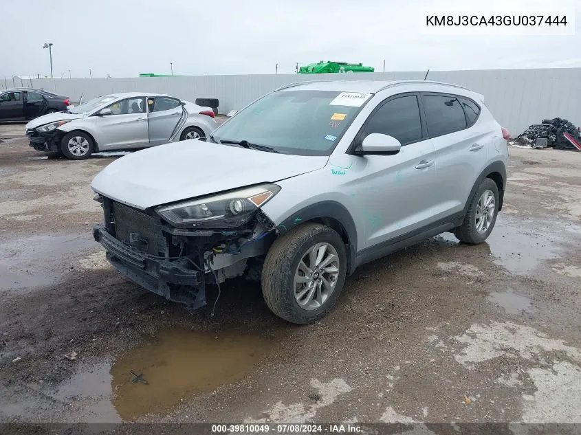 2016 Hyundai Tucson Se VIN: KM8J3CA43GU037444 Lot: 39810049