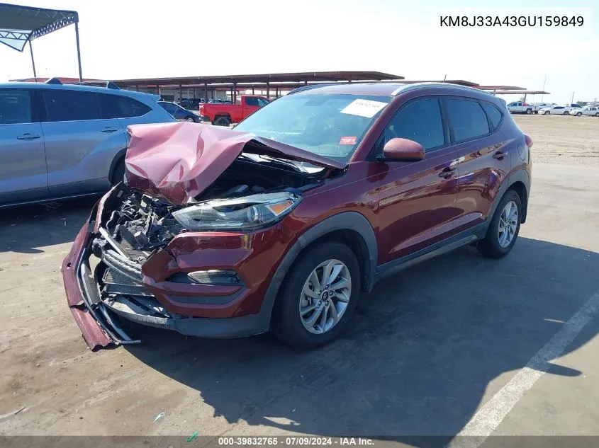 2016 Hyundai Tucson Se VIN: KM8J33A43GU159849 Lot: 39832765