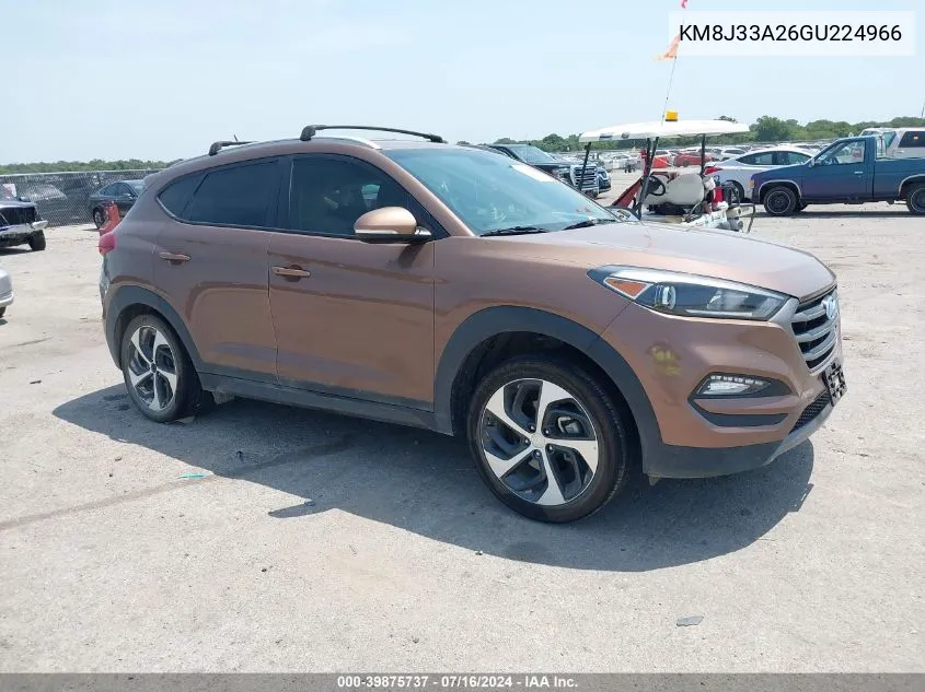 2016 Hyundai Tucson Sport VIN: KM8J33A26GU224966 Lot: 39875737