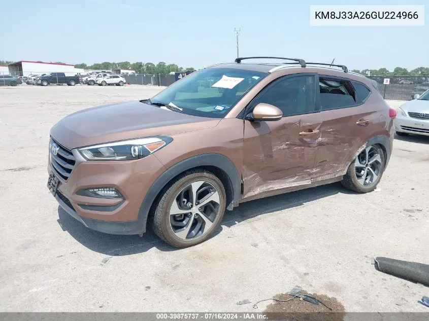 2016 Hyundai Tucson Sport VIN: KM8J33A26GU224966 Lot: 39875737