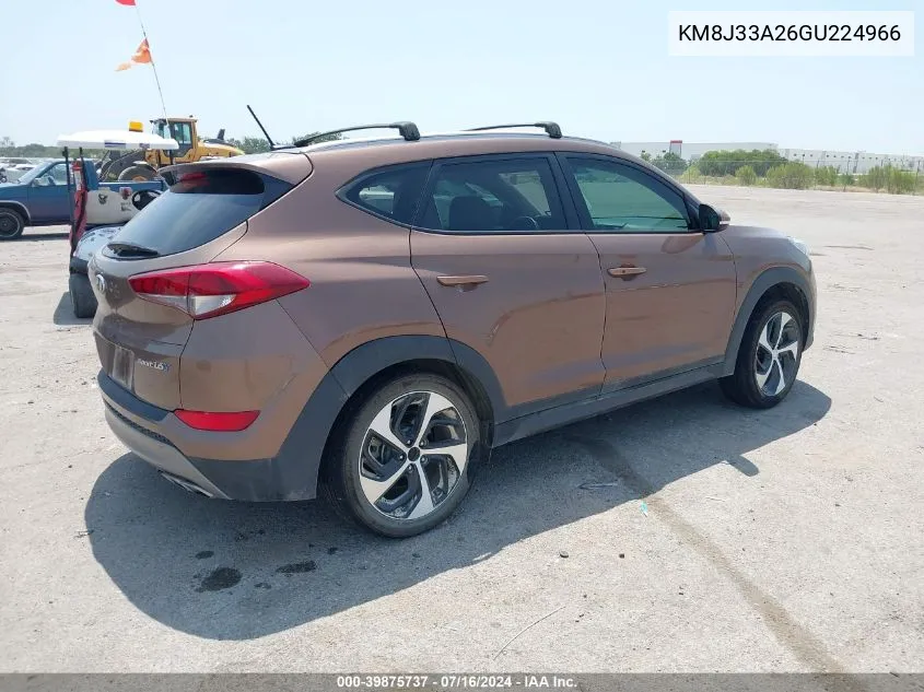 2016 Hyundai Tucson Sport VIN: KM8J33A26GU224966 Lot: 39875737