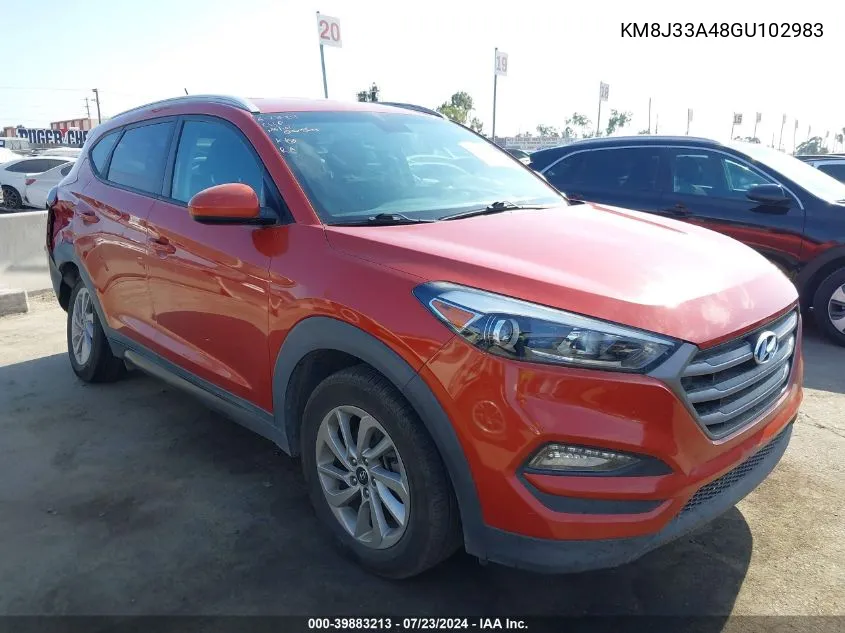 2016 Hyundai Tucson Se VIN: KM8J33A48GU102983 Lot: 39883213