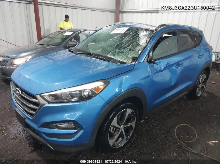 2016 Hyundai Tucson Sport VIN: KM8J3CA22GU150042 Lot: 39909521