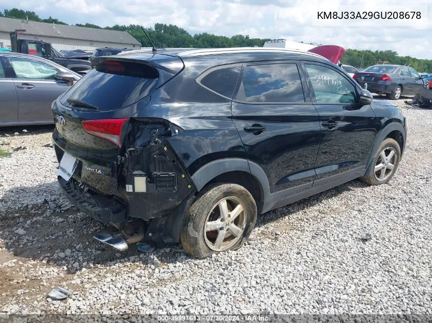 2016 Hyundai Tucson Sport VIN: KM8J33A29GU208678 Lot: 39997613