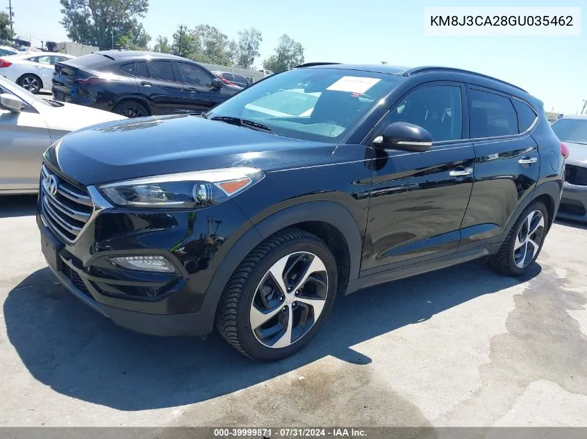 2016 Hyundai Tucson Limited VIN: KM8J3CA28GU035462 Lot: 39999871