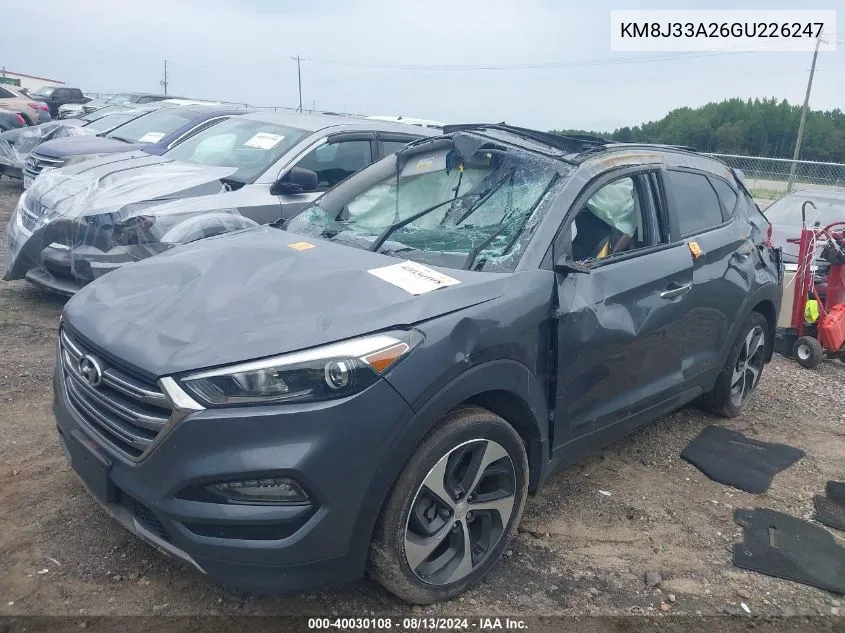 2016 Hyundai Tucson Limited VIN: KM8J33A26GU226247 Lot: 40030108